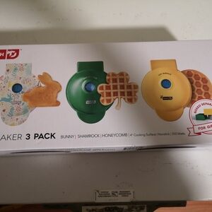 Ash Mini Waffle Maker Set - Green, Yellow, Multicolor